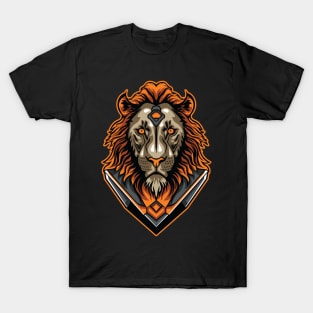 Lion cyborg illustration T-Shirt